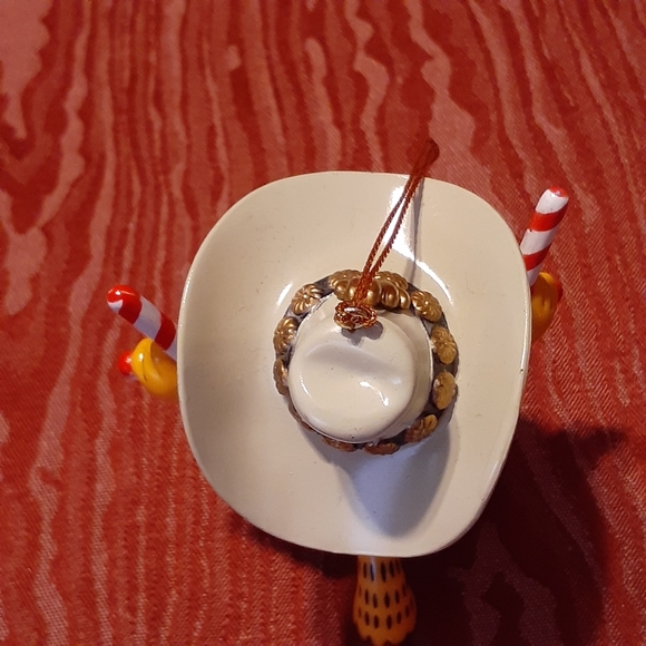 VINTAGE PAWS TRIM A TREE GARFIELD CHRISTMAS ORNAMENT COWBOY HAT AND CANDY CRANES - Picture 6 of 9